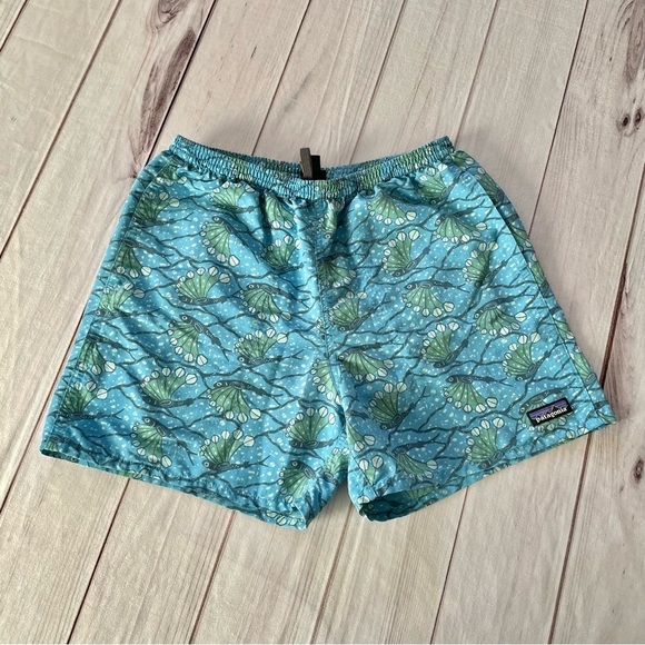 Patagonia Other - Patagonia Baggies Swim Shorts Mens S Blue 4.5” Long Hexy Fish Radar Active Lined